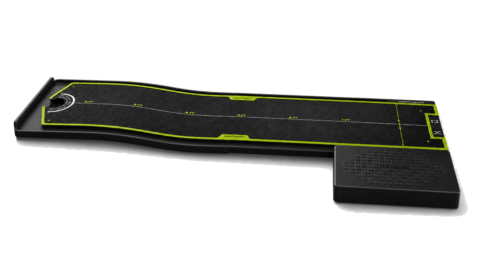 NDoorPutt Lite set up for a variable-terrain putting challenge.